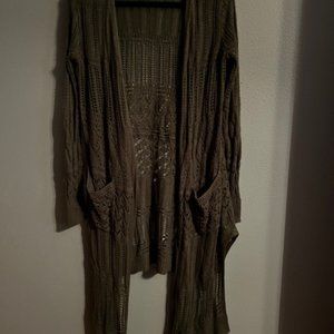 No Boundaries X-Small Women's Long Forrest Green Lightweight Sweater